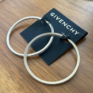 Givenchy large hoop crystal earrings